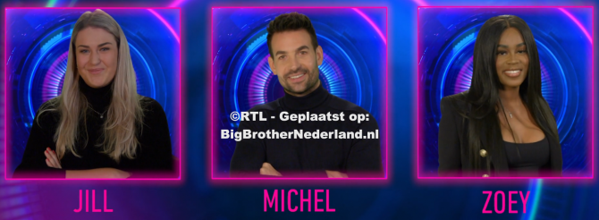 Jill, Michel en Zoey zijn de genomineerden van deze week