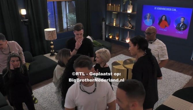 Big Brother laat de groep weten dat drie nieuwe bewoners genomineerd zijn