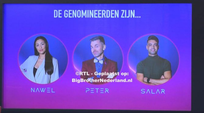 Big Brother maakt de jackpot en de drie genomineerden van deze week bekend