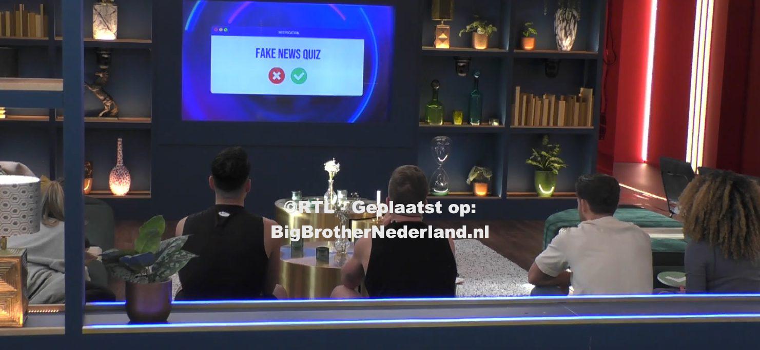 De bewoners spelen een fake news quiz om boodschappengeld te verdienen