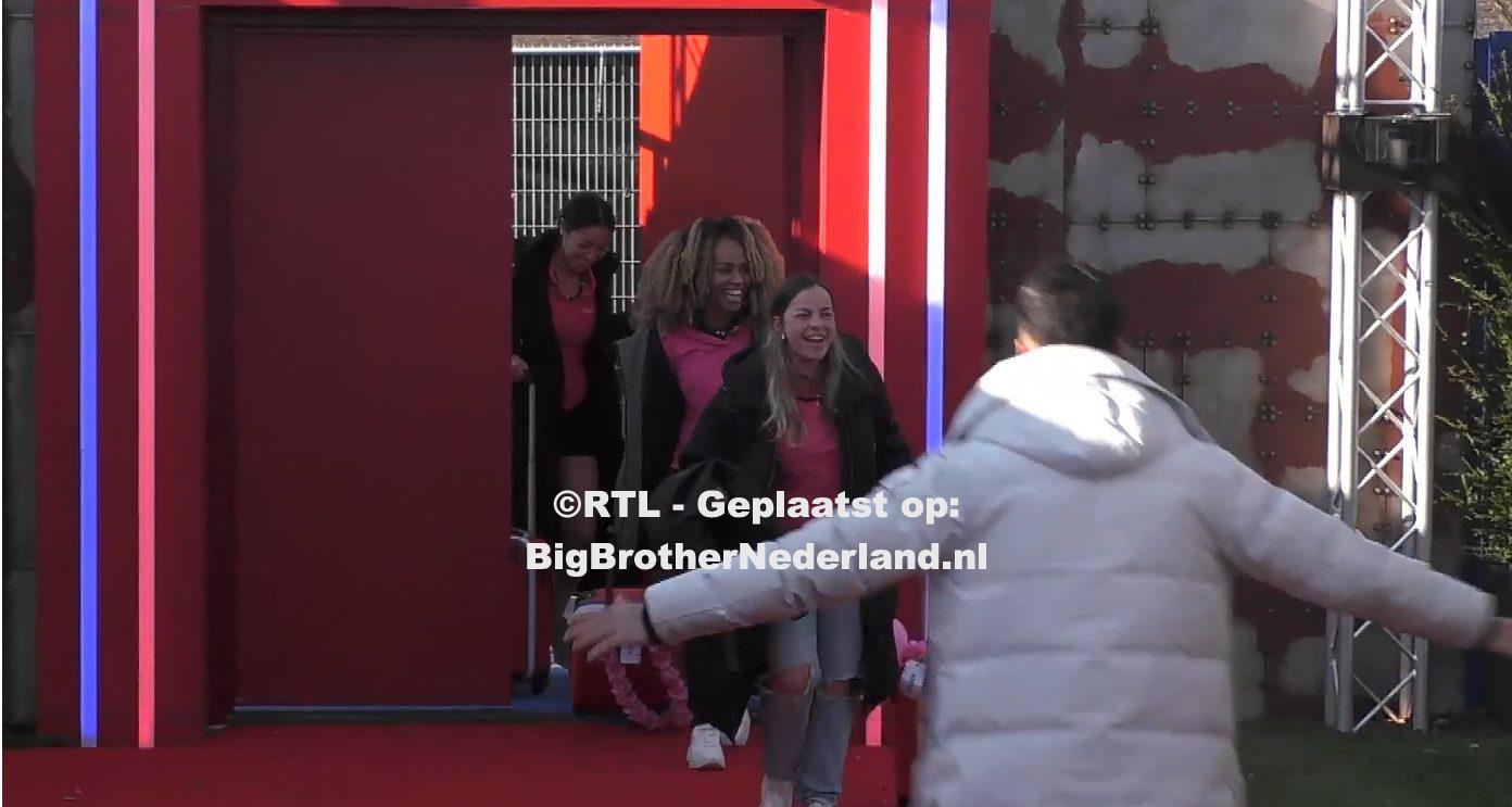 Grace, Nouchine en Nawel arriveren weer in het Big Brother huis