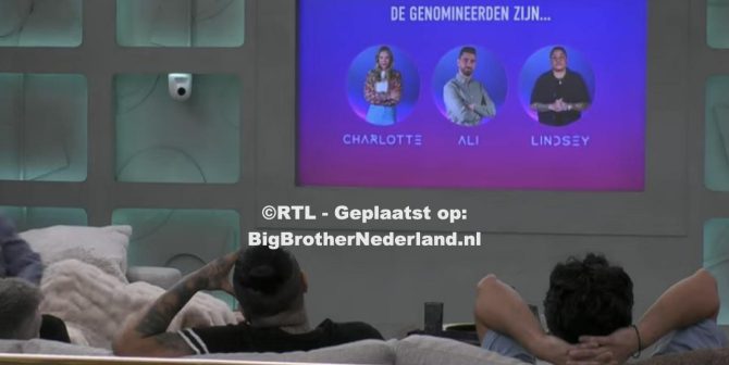 De genomineerden van deze week zijn: Charlotte, Ali en Lindsey