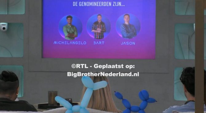 Jason, Michelangelo en Bart zijn de genomineerden van deze week