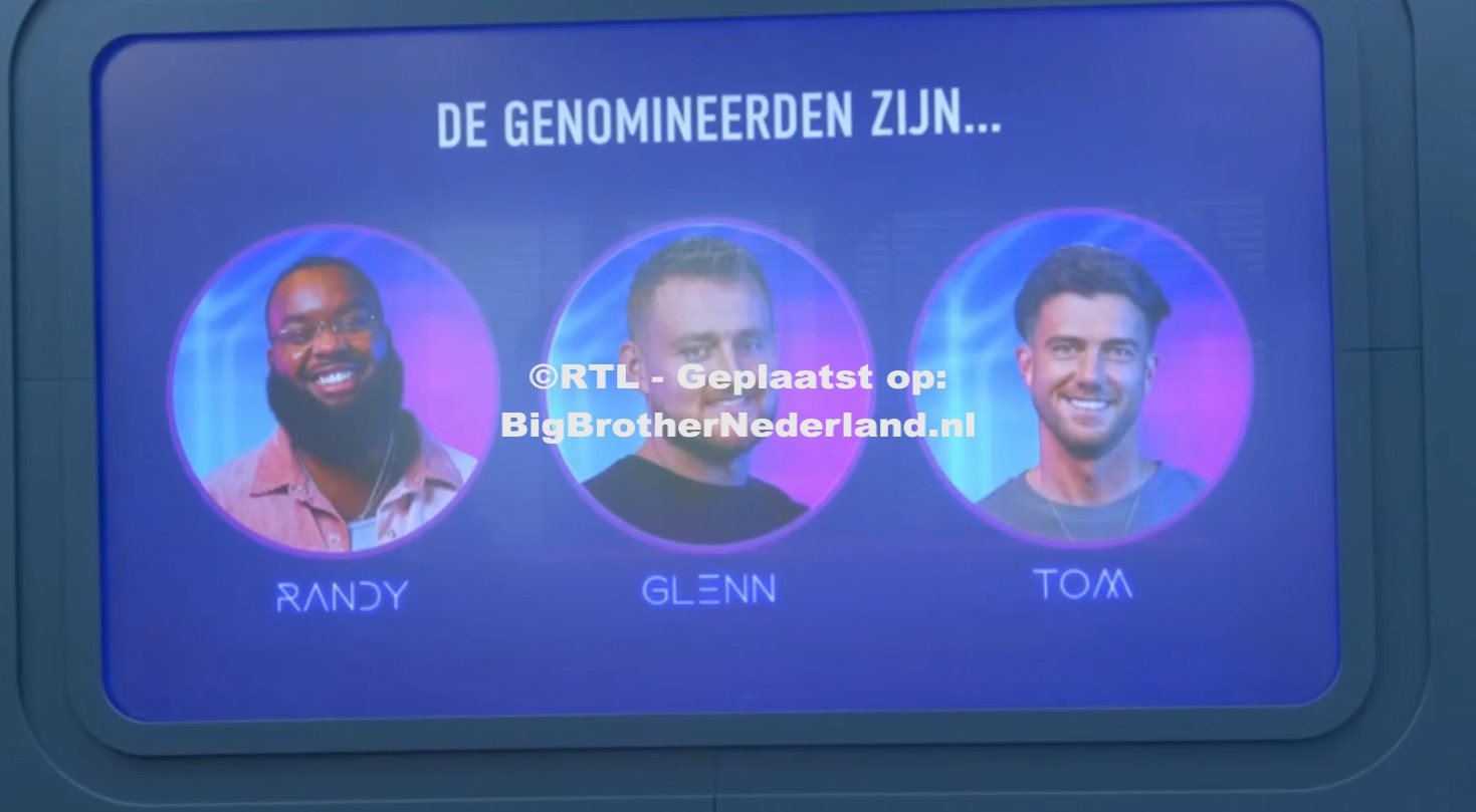 Big Brother maakt de genomineerden bekend: Randy, Glenn en Tom - Big ...
