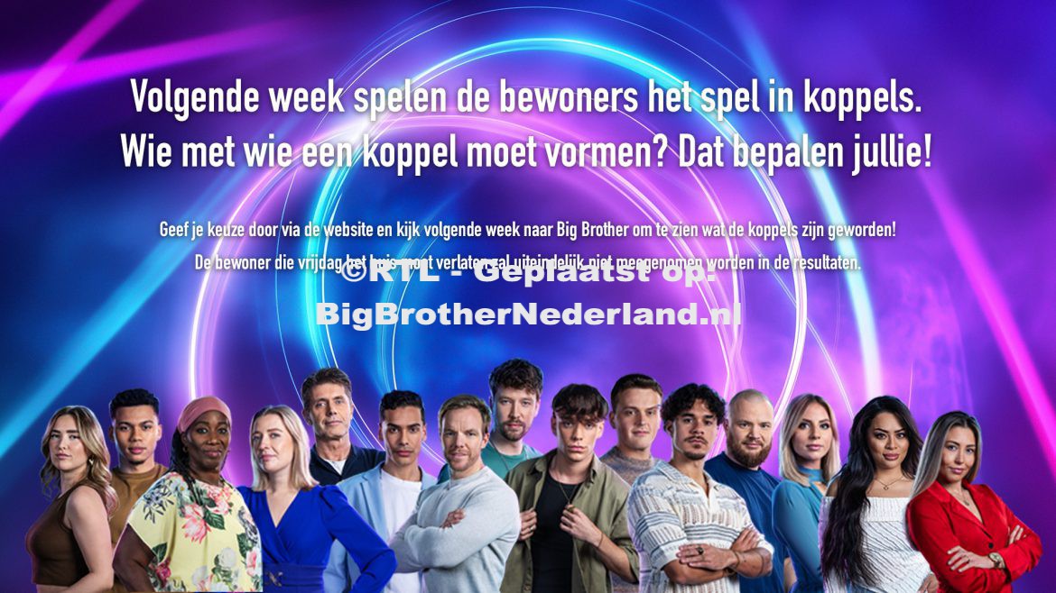 Volgende week spelen de bewoners in koppels, jij kunt die koppels bepalen